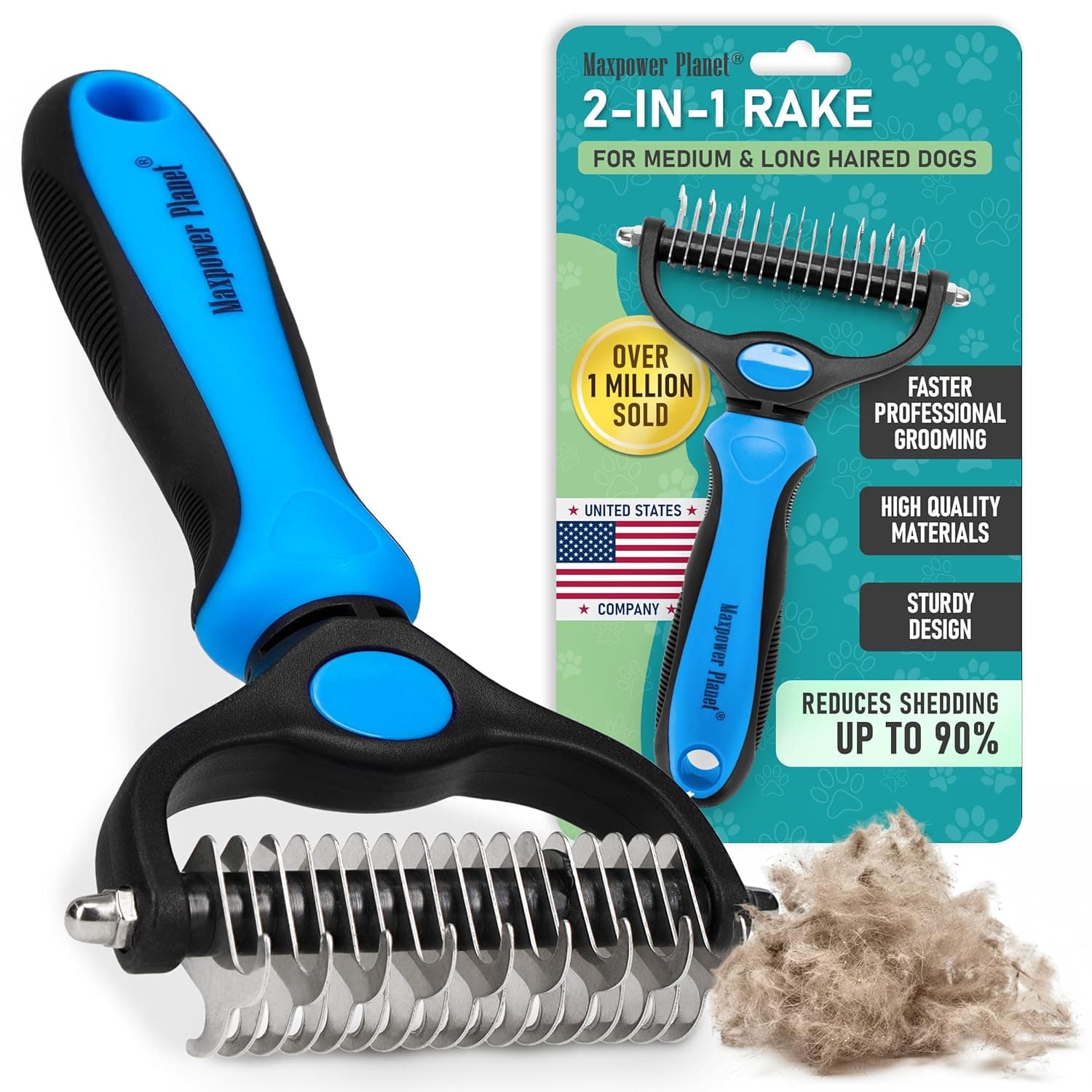 Maxpower Planet Double-Sided Dematting & Undercoat Rake